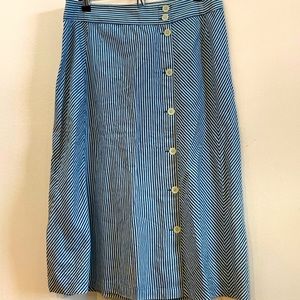 Striped Blue & White NWT JCrew Skirt